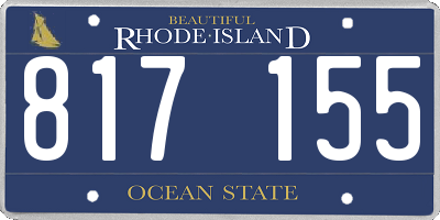 RI license plate 817155