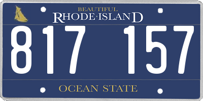 RI license plate 817157