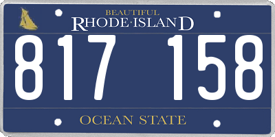 RI license plate 817158