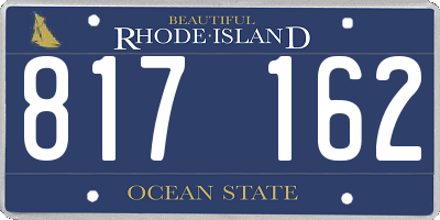 RI license plate 817162