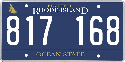 RI license plate 817168