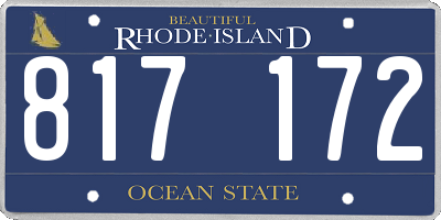 RI license plate 817172