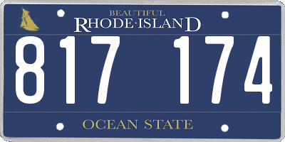 RI license plate 817174