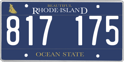 RI license plate 817175