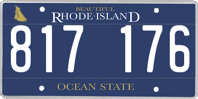 RI license plate 817176
