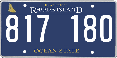 RI license plate 817180