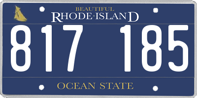 RI license plate 817185