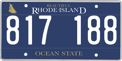 RI license plate 817188