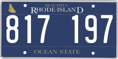 RI license plate 817197