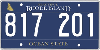 RI license plate 817201