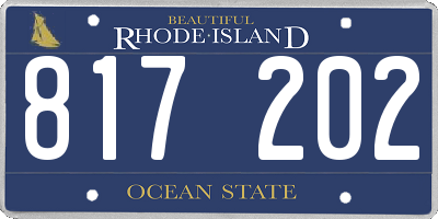 RI license plate 817202