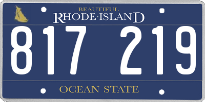 RI license plate 817219