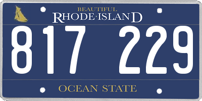 RI license plate 817229