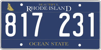 RI license plate 817231