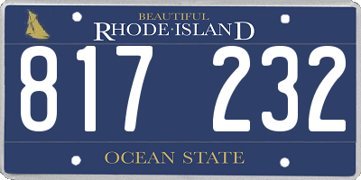 RI license plate 817232