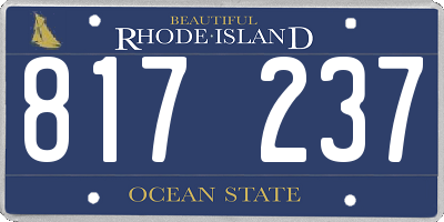 RI license plate 817237