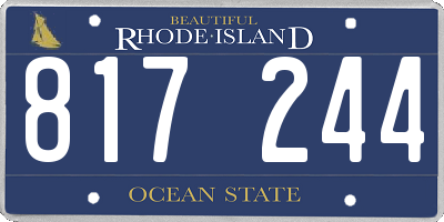 RI license plate 817244