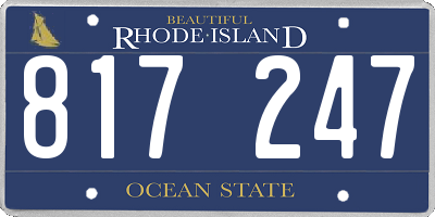 RI license plate 817247