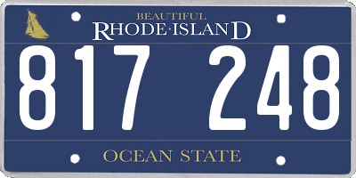 RI license plate 817248