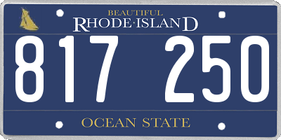 RI license plate 817250