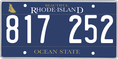 RI license plate 817252