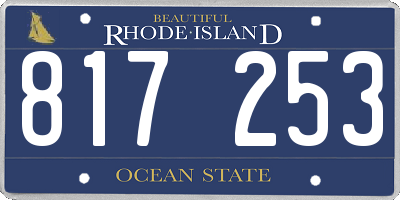 RI license plate 817253