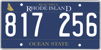RI license plate 817256