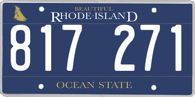 RI license plate 817271