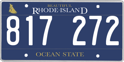 RI license plate 817272