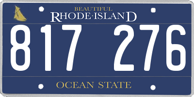 RI license plate 817276
