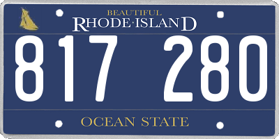 RI license plate 817280