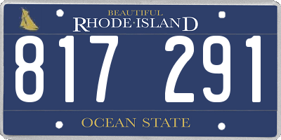 RI license plate 817291