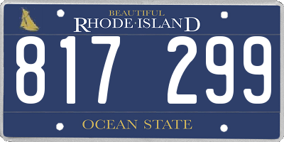 RI license plate 817299
