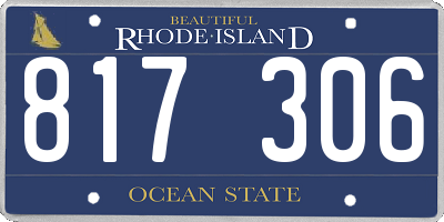 RI license plate 817306