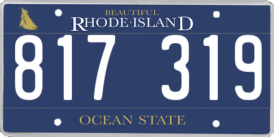 RI license plate 817319