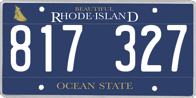 RI license plate 817327