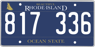 RI license plate 817336
