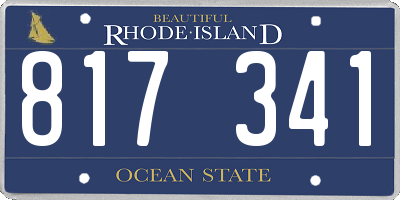 RI license plate 817341