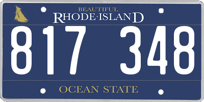 RI license plate 817348