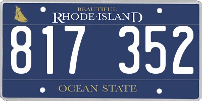 RI license plate 817352