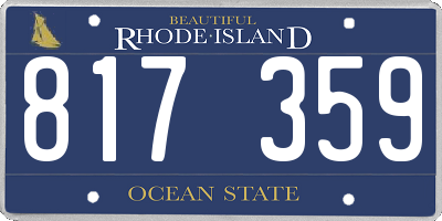 RI license plate 817359