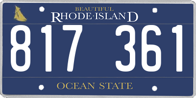 RI license plate 817361