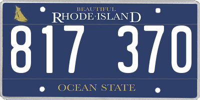 RI license plate 817370