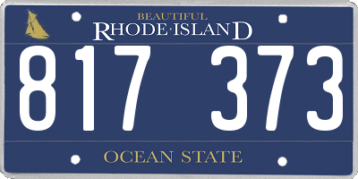 RI license plate 817373
