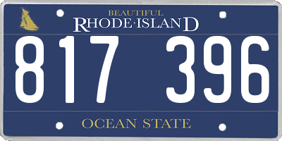 RI license plate 817396