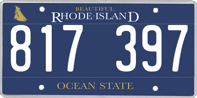 RI license plate 817397