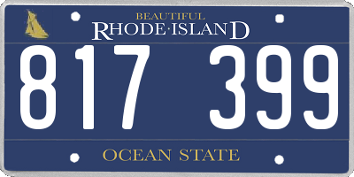 RI license plate 817399