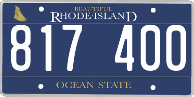 RI license plate 817400