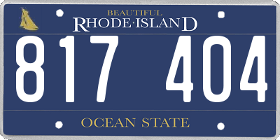 RI license plate 817404