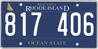 RI license plate 817406